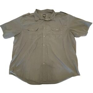 Black Jack DMG Mens 5X Gray Short Sleeve Button Down Shirt‎ Relaxed Fit